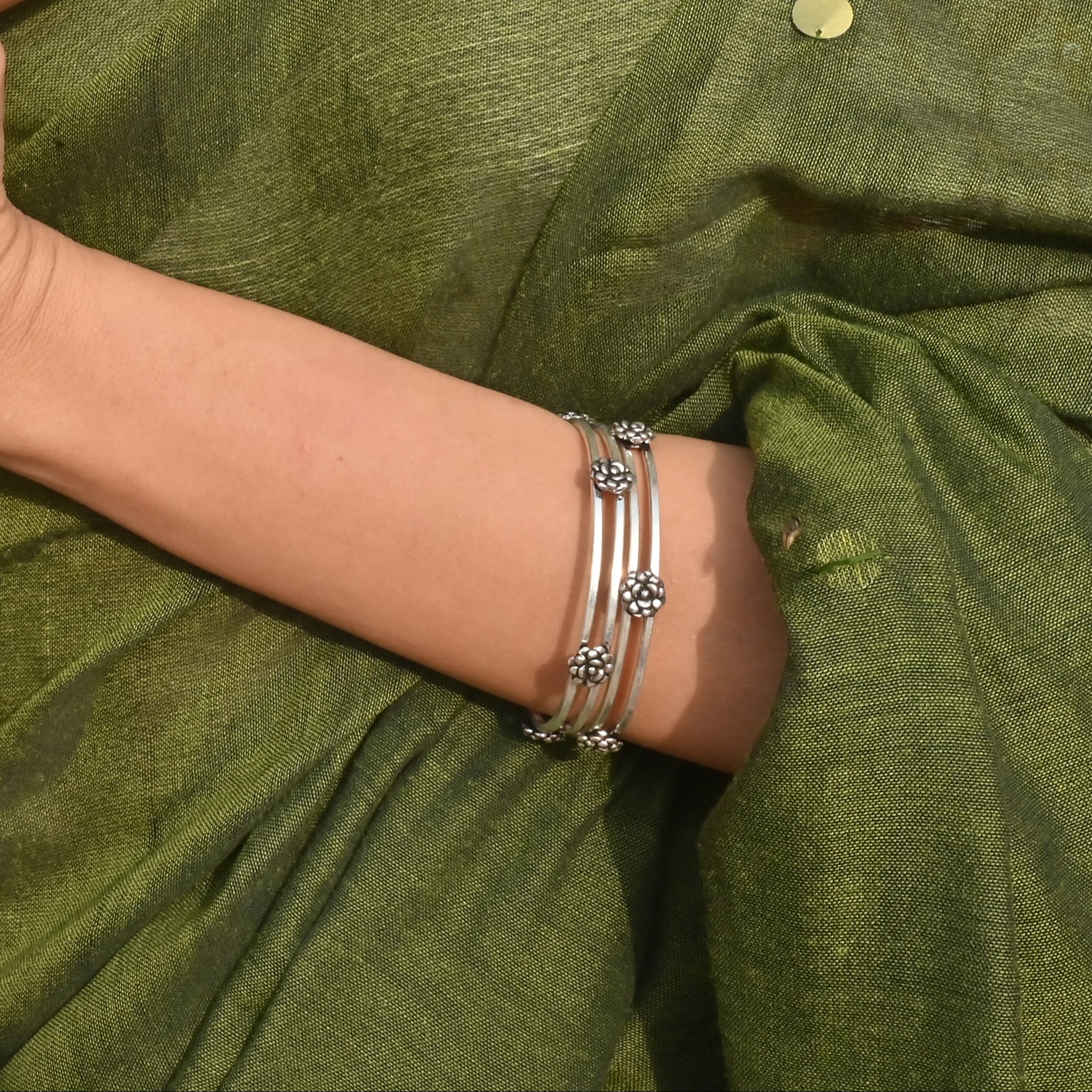 Silver Kusum Bangle